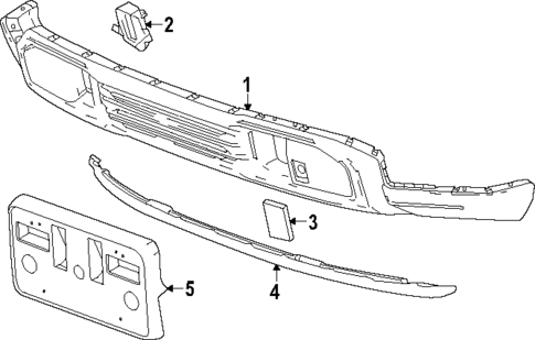 Bumper & Components - Front for 2024 GMC Sierra 1500 #1