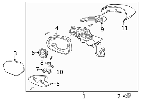 Outside Mirrors for 2021 Lincoln Corsair #0