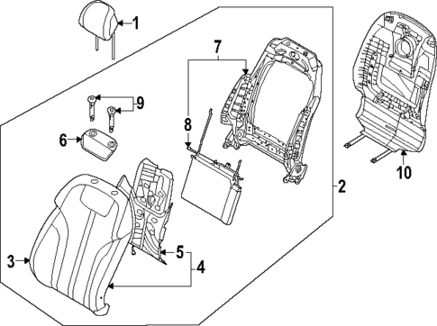 Driver Seat Components for 2023 Genesis Electrified GV70 #1