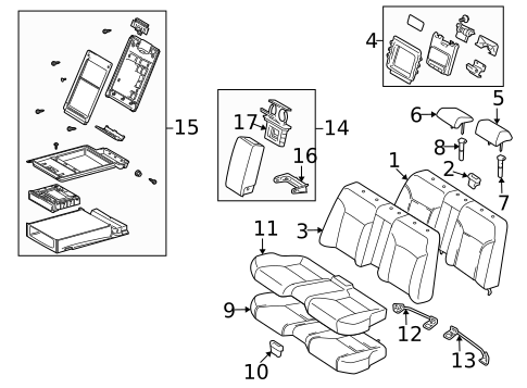 Rear Seat Components for 2013 Lexus IS250 #0
