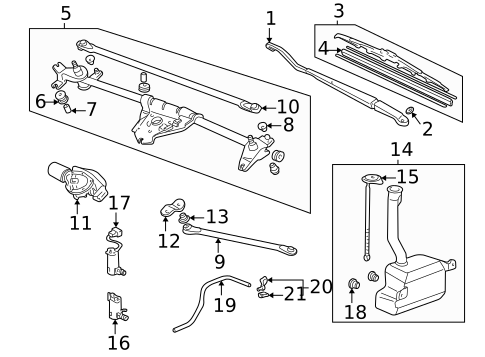 Wiper & Washer Components for 1999 Honda Odyssey #0