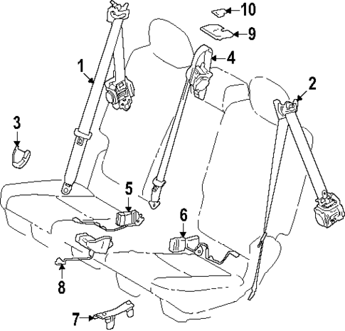 Seat Belt for 2024 Toyota Land Cruiser #0
