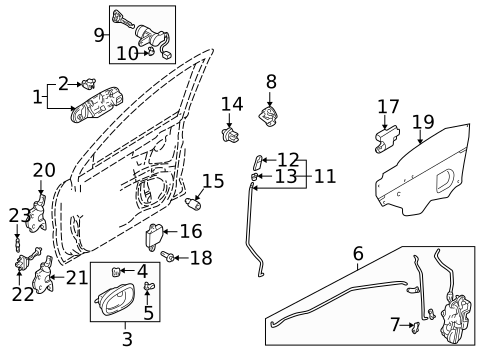 Lock & Hardware for 1999 Mazda Protege #0