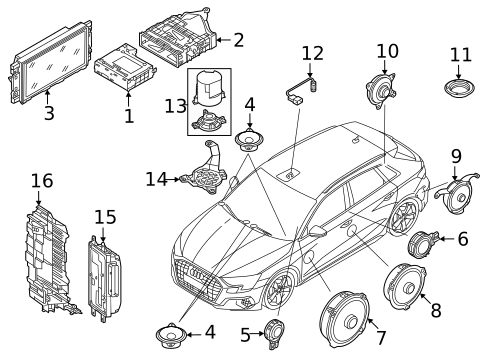 Antenna & Radio for 2024 Audi A3 Quattro #0