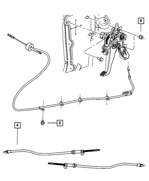 Parking Brake Lever and Cables for 2005 Dodge Magnum #0