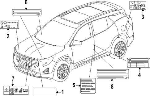 Labels for 2025 GMC Terrain #0