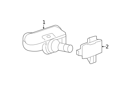 Tire Pressure Monitor Components for 2010 Mercedes-Benz R 350 #1