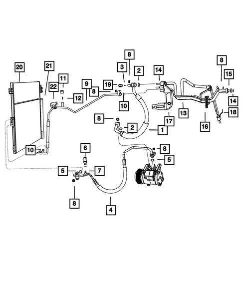 Air Conditioner and Heater Plumbing for 2025 Dodge Durango #1