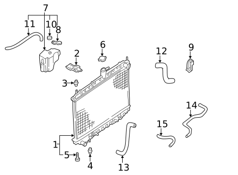 Radiator & Components for 1999 Nissan Altima #0