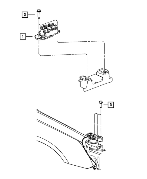 Engine Mounting for 2008 Chrysler Sebring #6