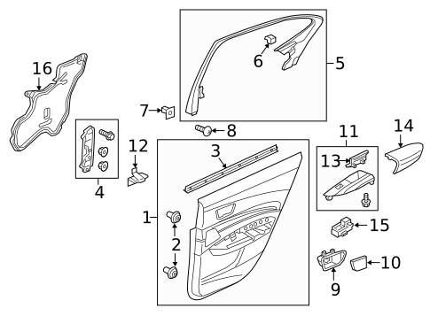 Rear Door for 2017 Acura TLX #2