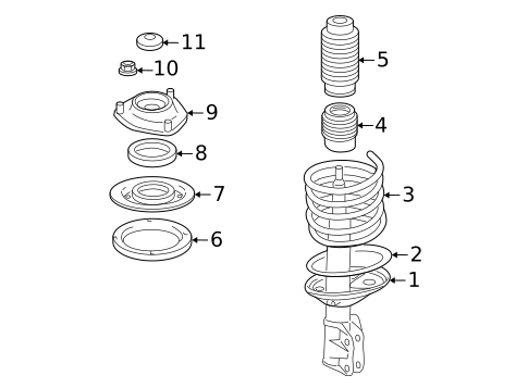 Struts & Components for 2011 Mitsubishi Galant #1