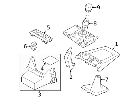 Shifter Trim for 2018 Subaru Forester #1