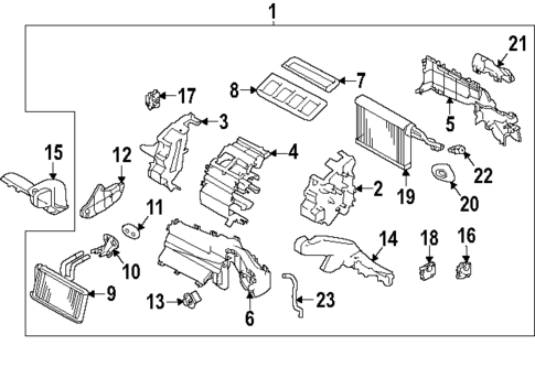 Evaporator & Heater Components for 2023 Subaru Crosstrek #1