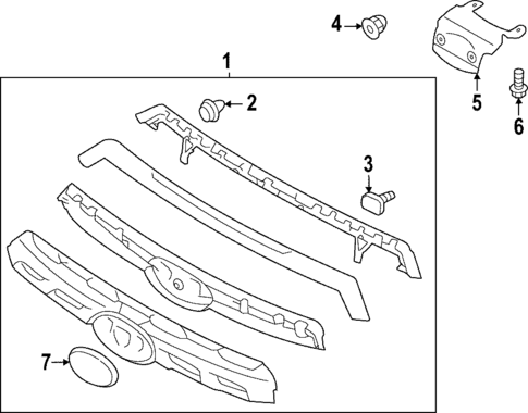 Grille & Components for 2024 Subaru Forester #1