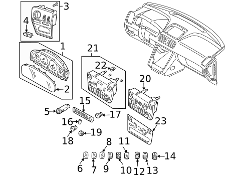 Controls for 2003 Volvo XC90 #1