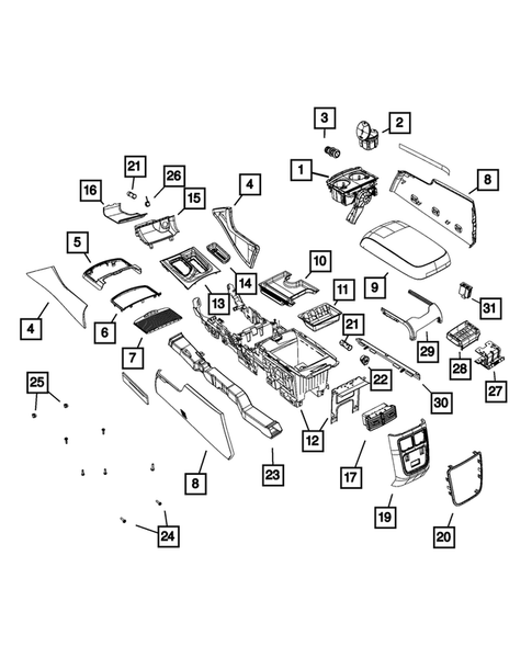 Consoles for 2019 Dodge Charger #0