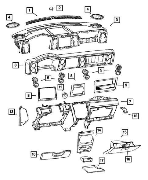 Instrument Panel for 2007 Jeep Commander #0