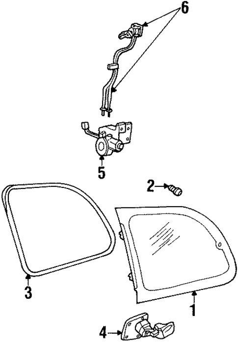 Quarter Window for 1995 Ford Windstar #0