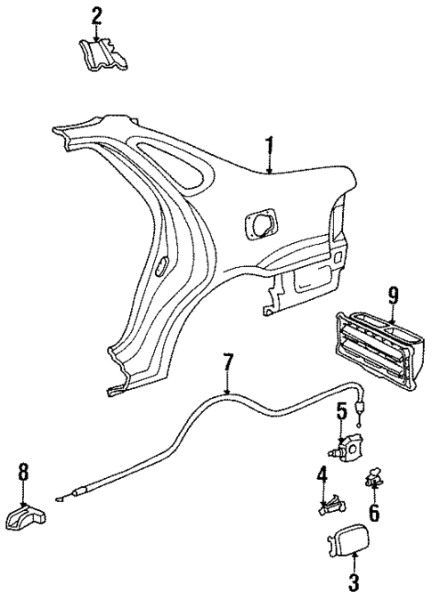 Trunk for 1996 Toyota Avalon #1