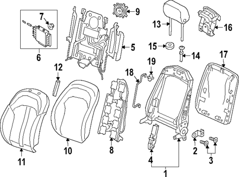 Front Seat Components for 2024 Audi SQ8 e-tron #3
