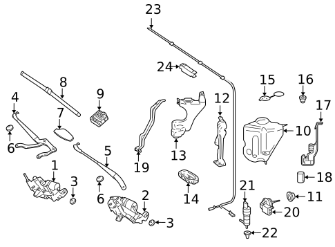 Wiper & Washer Components for 2009 Mercedes-Benz CL 550 #0