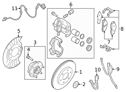 Front Brakes for 2014 INFINITI QX80 #1