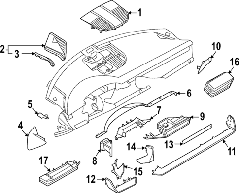 Instrument Panel Components for 2023 Porsche 911 #0