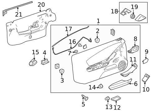 Interior Trim - Door for 2014 Chevrolet Camaro #1