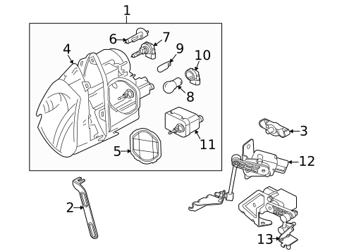 Bulbs - Chassis for 2005 Jaguar XK8 #0