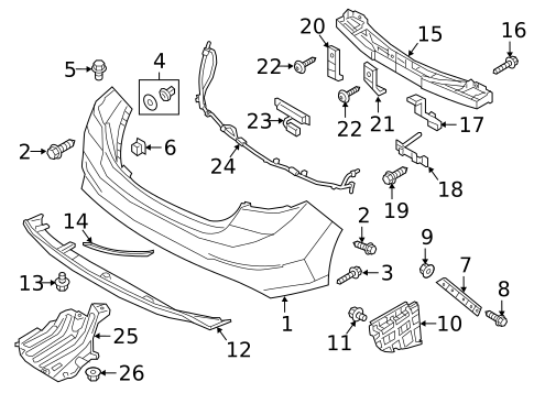 Bumper & Components - Rear for 2017 Hyundai Elantra #0