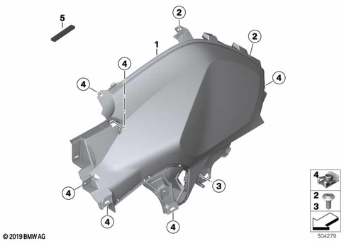 Motorcycle Trim Section, Windshield for 2018 BMW-Motorrad R 1250 GS #6
