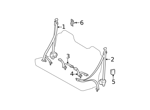Seat Belt for 2004 Toyota Tundra #3