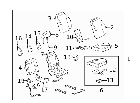 Front Seat Components for 2008 Saturn Aura #2