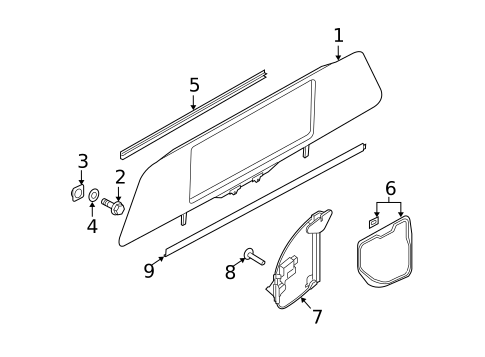 Glass & Hardware - Back for 2010 Nissan TITAN #0