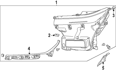 Headlamp Components for 2024 Chevrolet Traverse #0