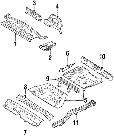 Rear Body for 1992 Mazda MX-6 #0