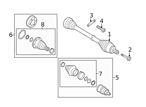 Drive Axles for 2018 Audi Q3 #0