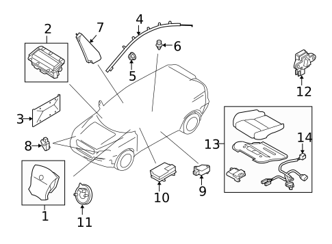 Air Bag Components for 2016 Volvo S80 #0