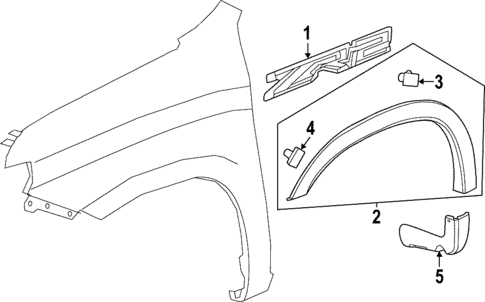 Exterior Trim - Fender for 2023 Chevrolet Silverado 1500 #1