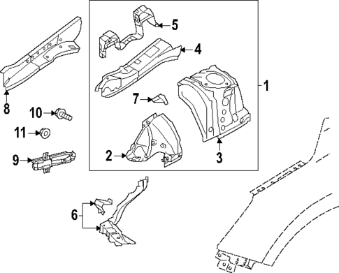 Structural Components & Rails for 2025 Subaru Forester #1