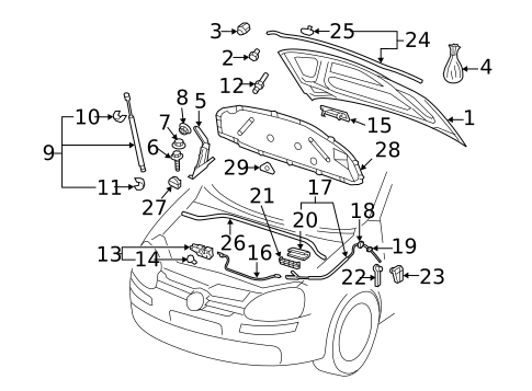 Hood & Components for 2012 Volkswagen GTI #0