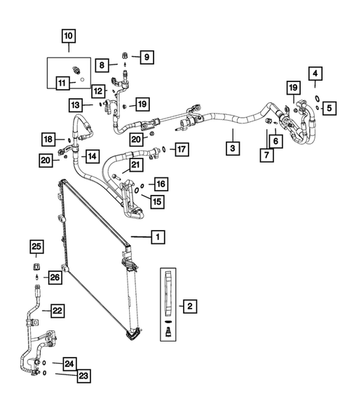 Air Conditioner and Heater Plumbing for 2019 Jeep Cherokee #2