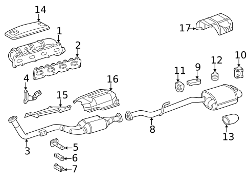 Exhaust Components for 2002 Mercedes-Benz SLK 230 #0