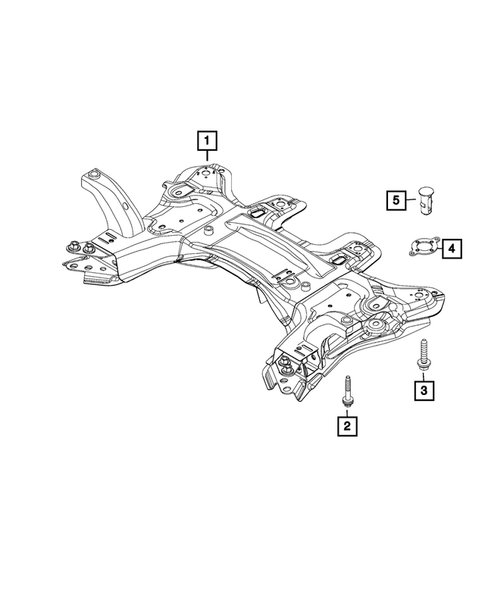 Front Suspension, Strut and Cradle for 2019 Fiat 500X #2