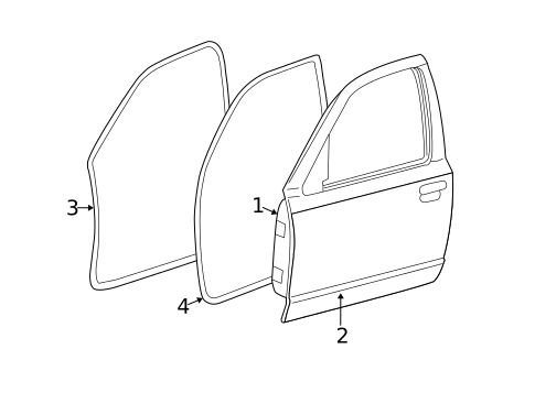 Door & Components for 2003 Mercury Marauder #0