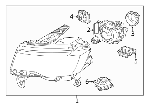 Headlamp Components for 2018 Jeep Grand Cherokee #3