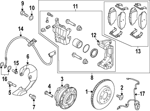 Front Brakes for 2025 Hyundai Ioniq 6 #1