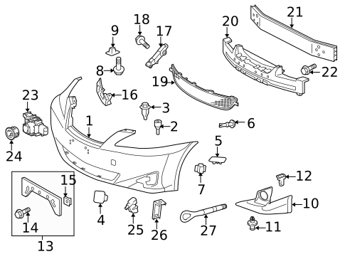 Bumper & Components - Rear for 2014 Lexus IS250 #2