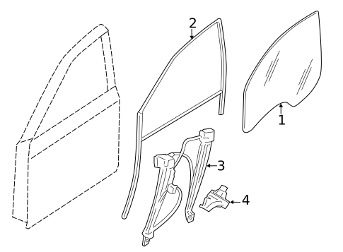 Glass - Front Door for 2013 BMW 750i #0